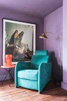 Modern chair with lamp