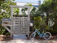 Modern gate and bicycle
