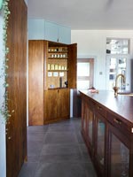 Cabinet storage in kitchen