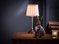 Rabbit sculpture on table