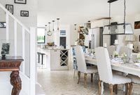 Modern white kitchen-diner 