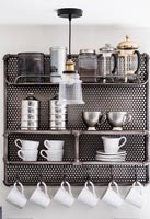 Metal wall mounted shelf unit kitchen 