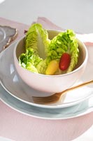 Close up salad in bowl