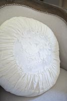 Close up white cushion 