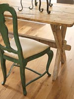 Country dining room table and chair 