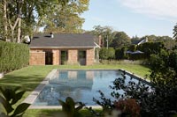 Country garden with swimming pool 