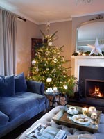 Traditional living room at Christmas