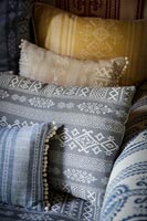 Close up patterned cushions