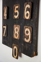 Close up vintage numbers