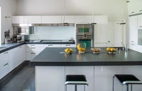 Modern black and white kitchen 