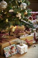 Gifts under a Christmas tree 