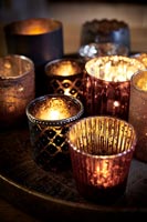 Group of glass tealight holders
