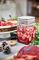 Pickle jar on Christmas table 