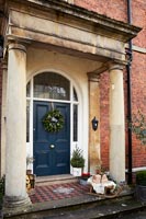 Classic Victorian front door with Christmas Wreath