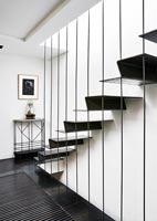 Contemporary staircase and hallway 