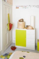 Green and white cupboard 