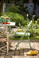 Garden table and chairs on terrace 