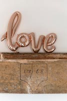Close up decorative love sign 