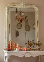 Classic dressing table decorated for Christmas