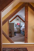 View through doorway to attic bedroom 