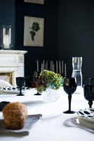 Black and white dining table 