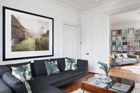 Large corner sofa in modern living room 