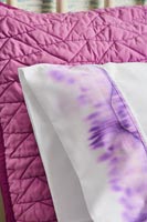 Home painted pillow case - purple tie dye effect in purple 