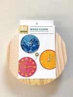 Blank wooden clock in packaging 