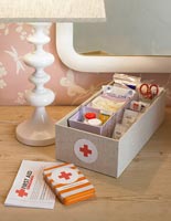 First aid box on dressing table 