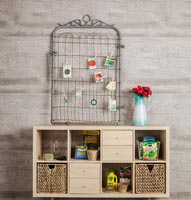 Shelving unit and decorative frame for gardening accessories 