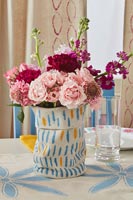 Decorative fabric vase cover and tablecloth 