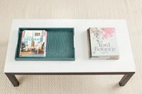 Modern coffee table with books