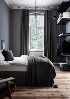 Modern grey bedroom 