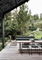 Modern outdoor living and dining area  