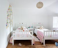 Twin beds in childrens room 