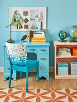Turquoise home office 