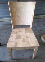 Stripped wooden chair