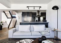 Monochrome modern living room 