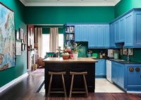 Colourful and eclectic kitchen