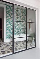 Classic bathroom with glass panels