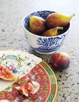 Ornate bowls with figs 