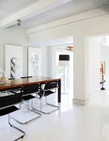 Modern white dining room 