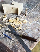 Close up carving tools 
