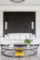 Modern white living room detail 