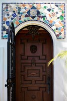 Mosaic decoration over doorway 