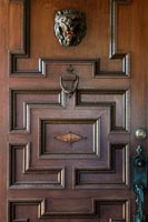 Close up of wooden door