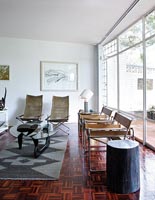 Designer chairs in modern living room 