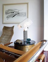 Decorative table lamp in modern living room 