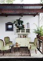 Classic furniture in summerhouse