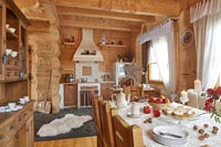 Country kitchen and dining room